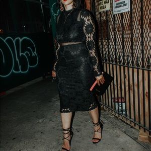 Black lace dress